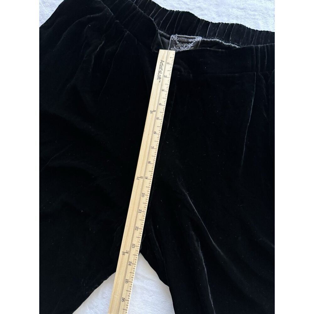 Johnny Was Zatima Womens Pant XL Black Velvet Silk Cargo Wide Leg $318 - Picture 6 of 12